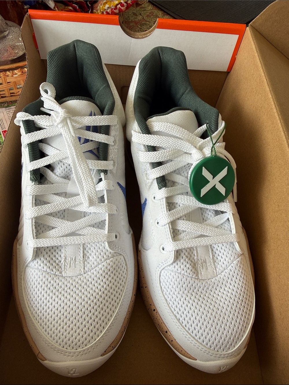 Nike Men’s White Blue Green Athletic Shoes